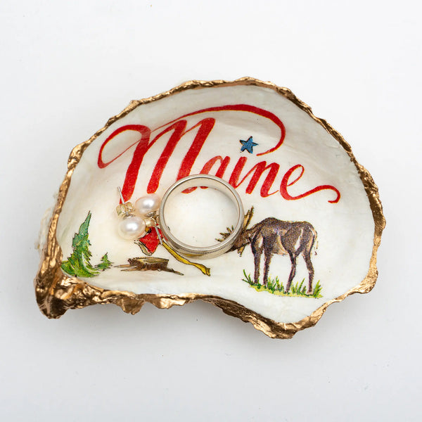 Maine Oyster Shell Ring Dish