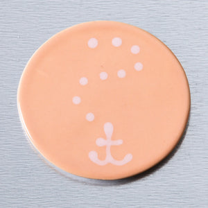 Lola Arts ceramic anchor magnet with grapefruit design, featuring a colorful decorative magnetic ornament for home decor.