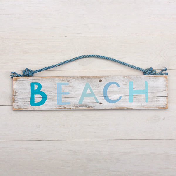 Hand-Painted "Beach" Driftwood Signs