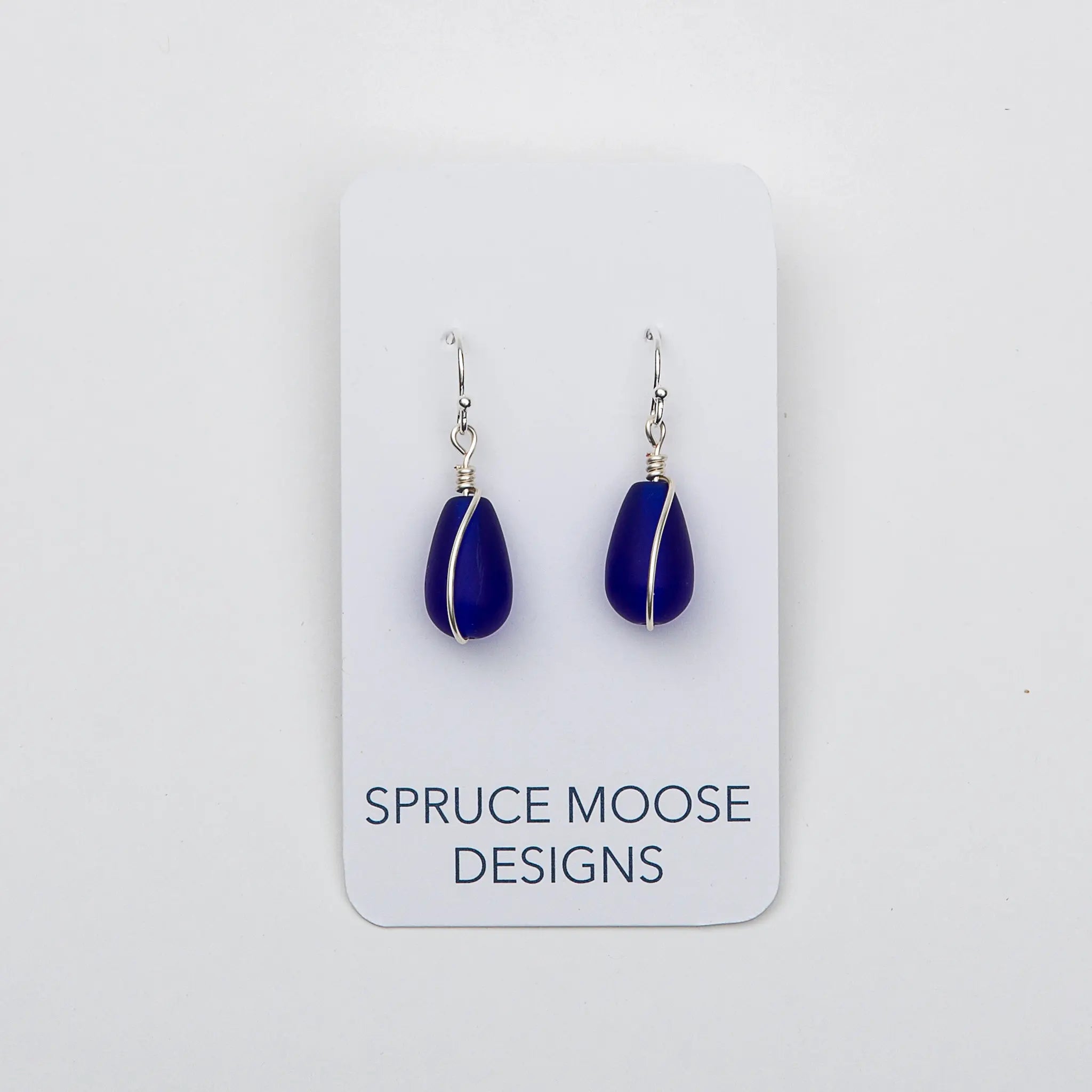 Cultured Sea Glass Teardrop Earrings