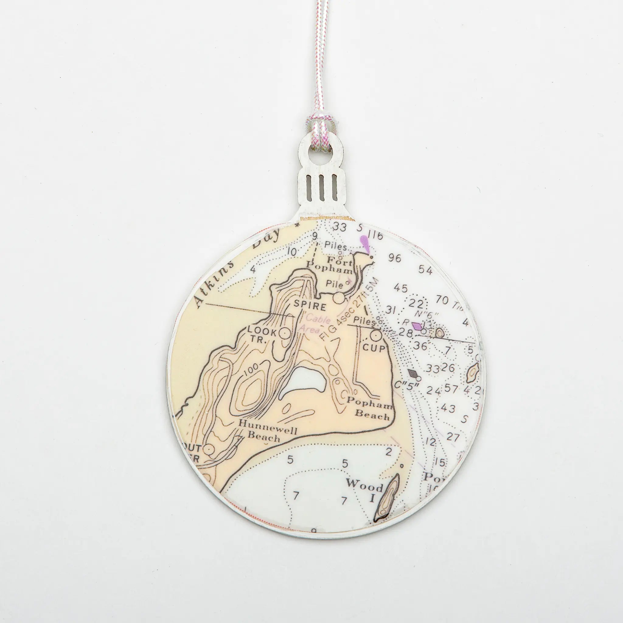 Chart Map Ornament Maine Made - Whimsy Chart Map Ornament Popham 2.webp