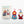 Load image into Gallery viewer, Holiday gnomes ornament felting kit in clear plastic package next to completed examples of two gnomes
