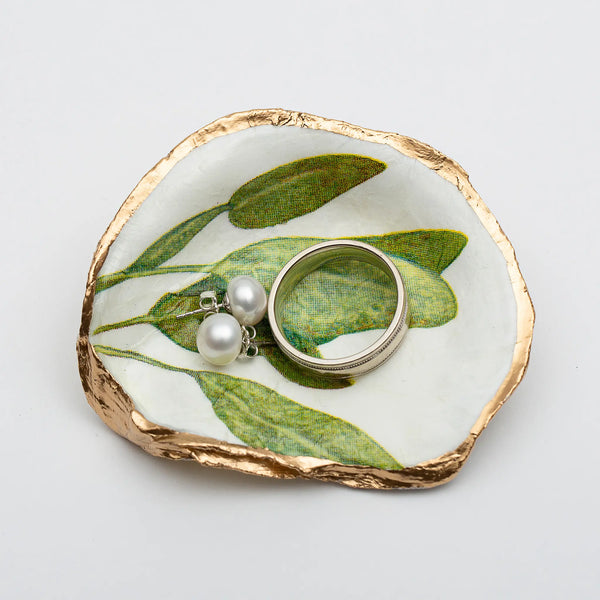 Herb Oyster Shell Ring Dishes