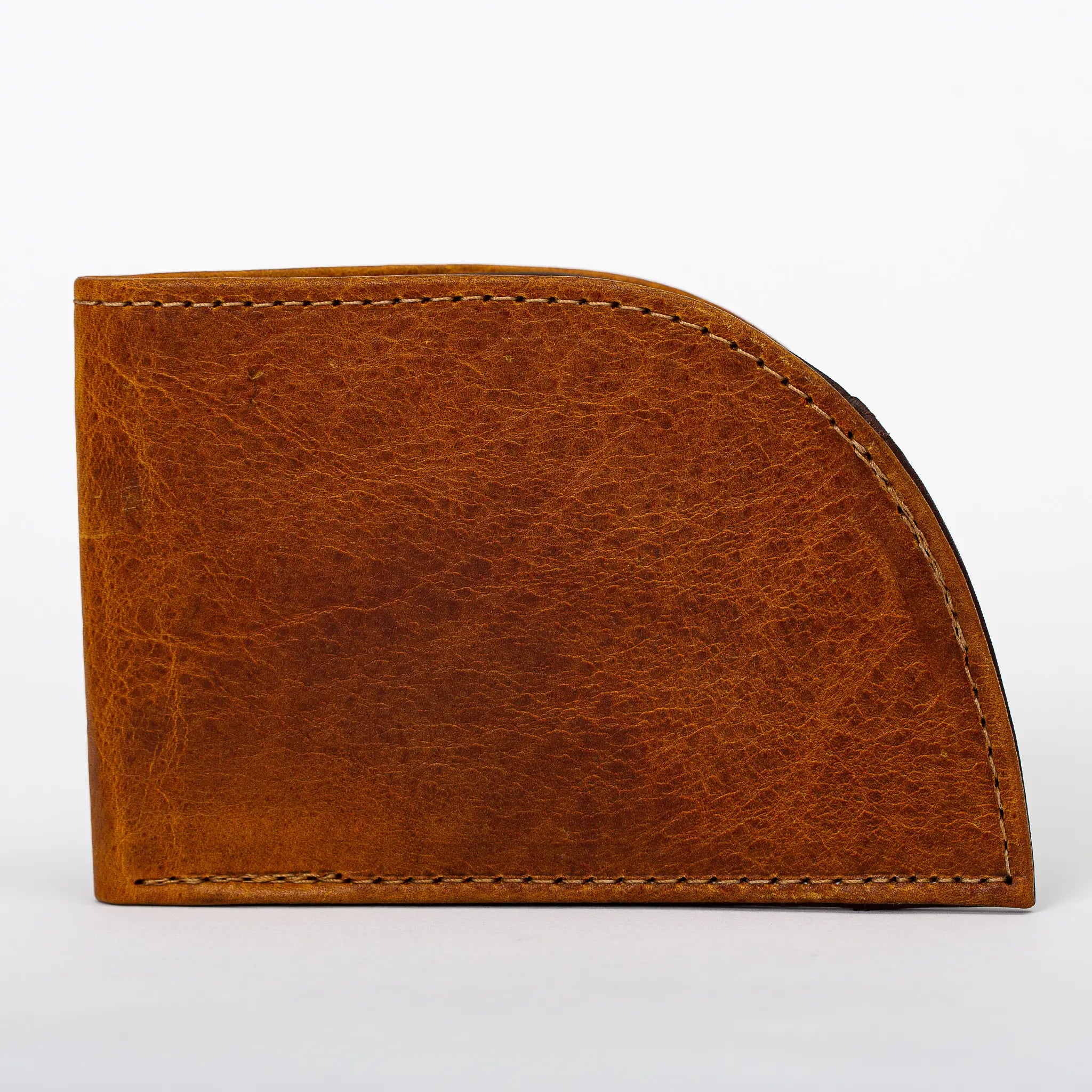 Glace Orange & Burgundy Football Front Pocket Leather Wallets 