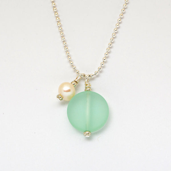 Sea Glass with Charm Necklaces